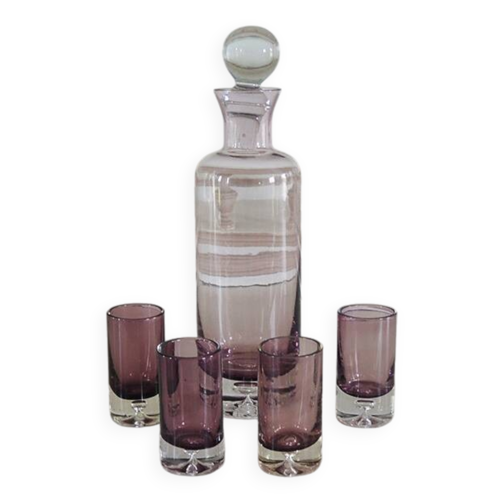Antique Purple Glass Liqueur/Digestif Service