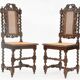 Series of 4 Louis XIII style chairs