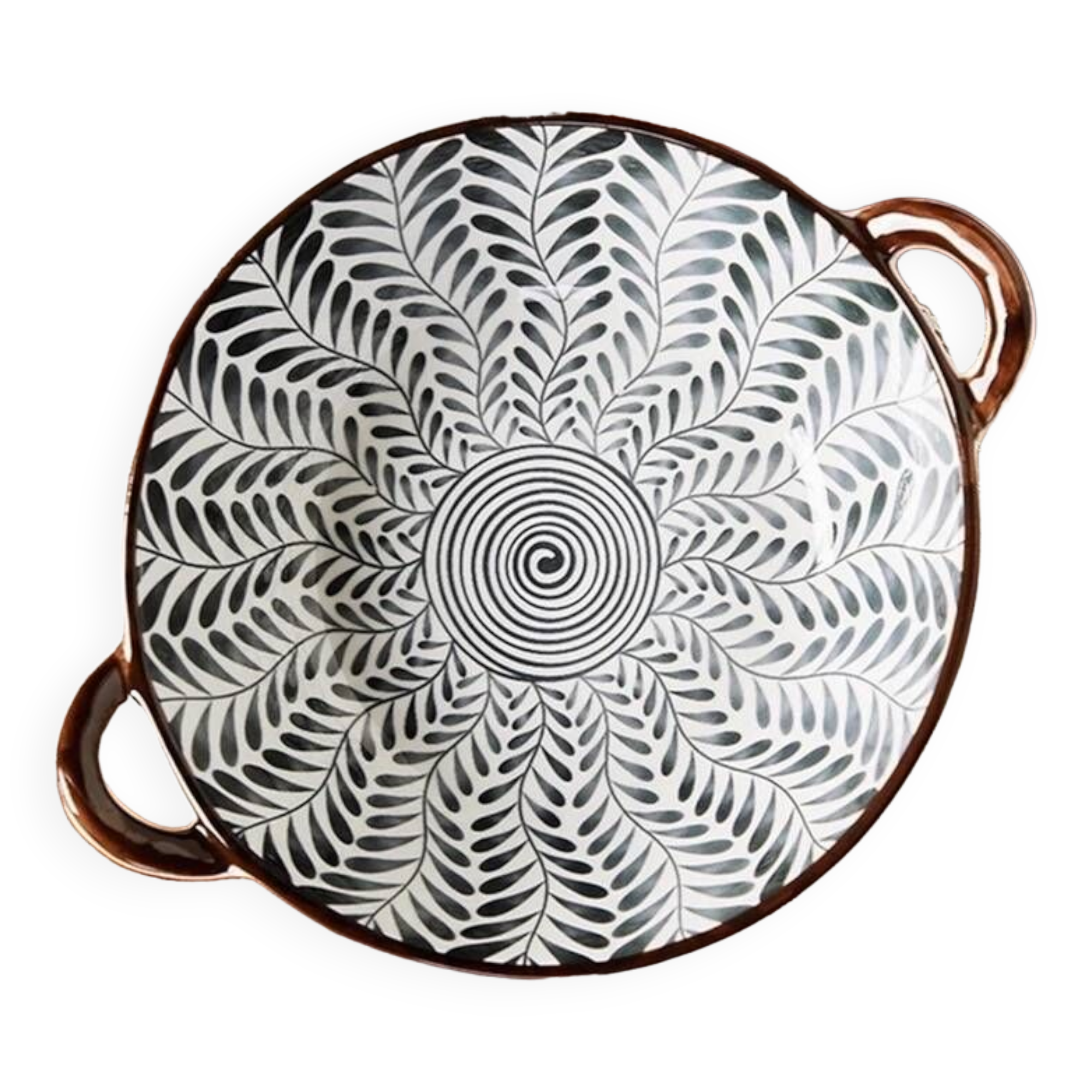 Vintage soup bowl with handle