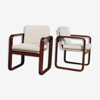 Pair of hombre model armchairs by Burkhard Vogtherr for Rosenthal, 1970
