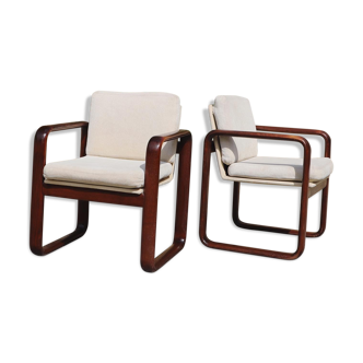 Pair of hombre model armchairs by Burkhard Vogtherr for Rosenthal, 1970