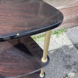 corner shelf in formica & metal 60s vintage French mid century neo classic 60