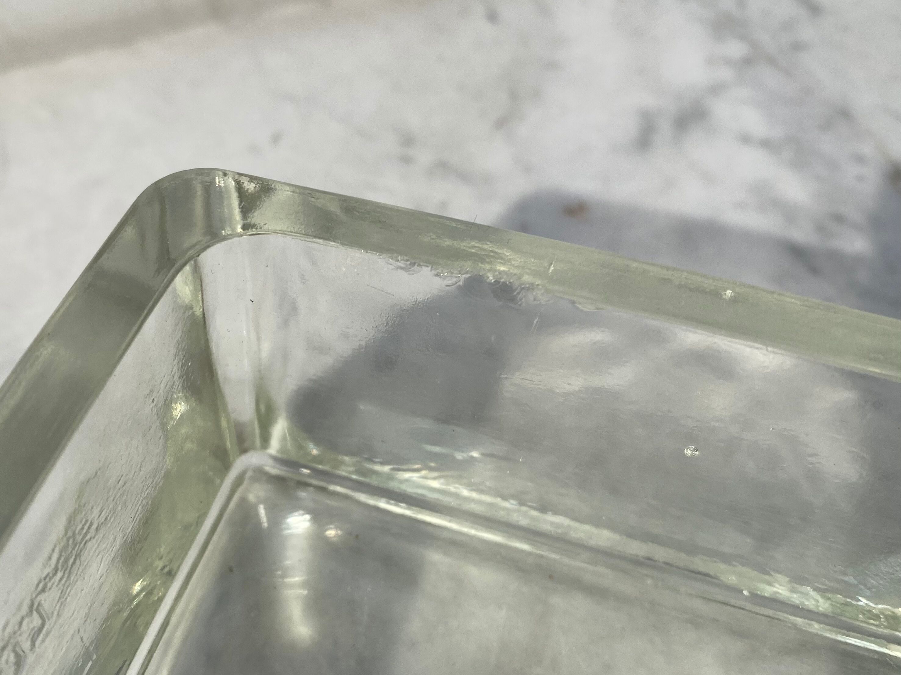 Pair of glass brick Lumax vintage design 60 Le corbustier