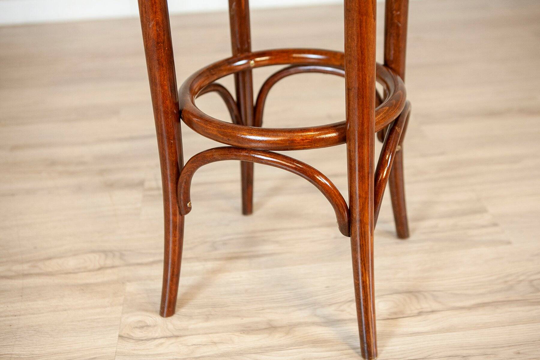 Vintage Bar Stool in Beech, 1980s