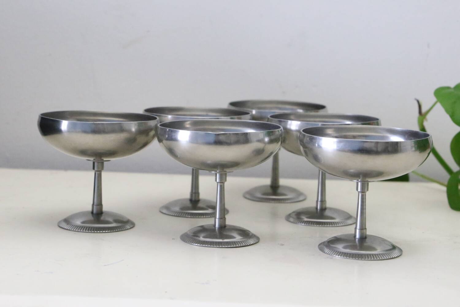 Set of 6 Letang Rely stainless steel cups