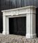 Louis XVI style fireplace in white Carrara marble circa 1880.