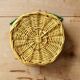 Small vintage wicker baskets in the shape of orange and lemon fruit