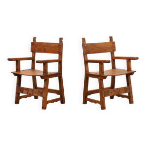 Paire de 2 chaises d'appoint