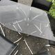 Table et chaises style bauhaus italien chrome & fumé années 1960