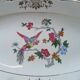 Antique oval plate Kg Lunéville – bird & golden flower decoration