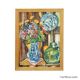 Impressionist still life oil on panel flowers goldfish Alexander Michael 1975