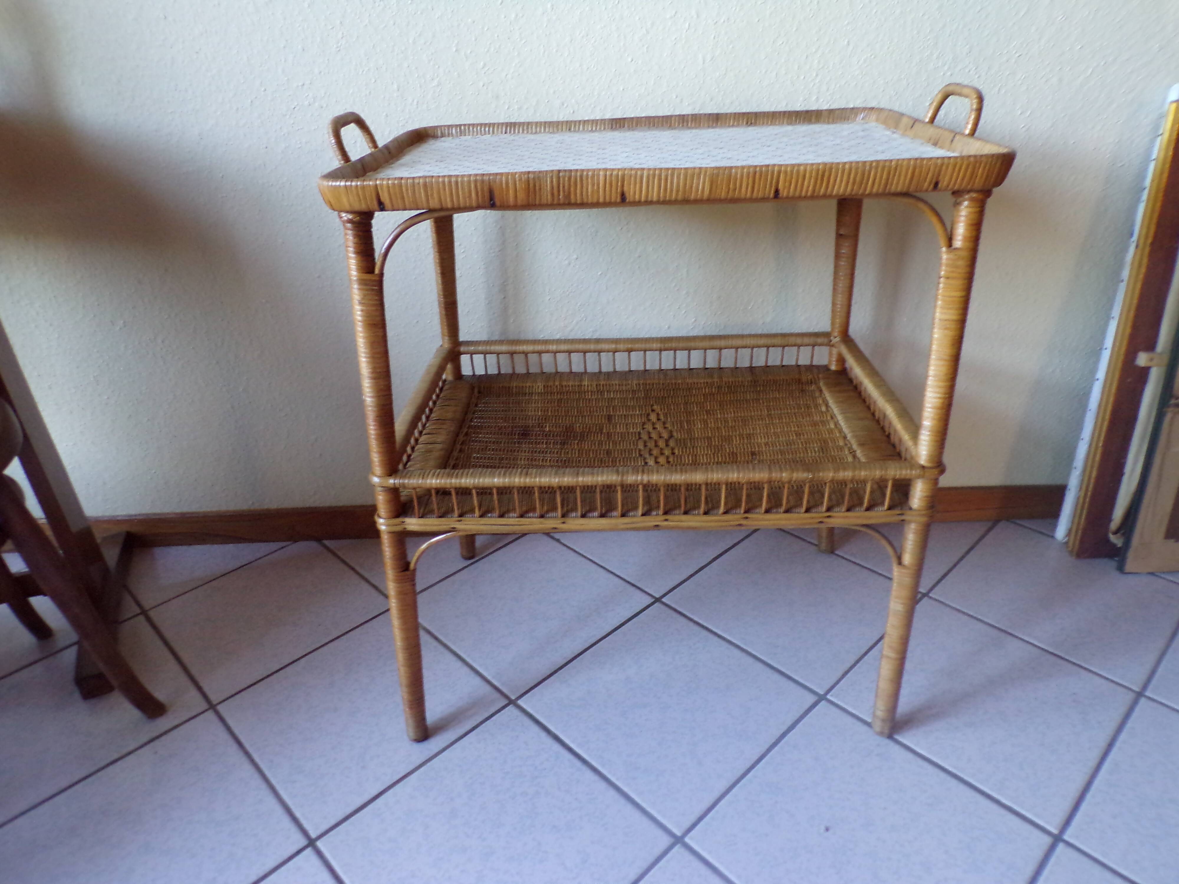 Serving in rattan and wicker