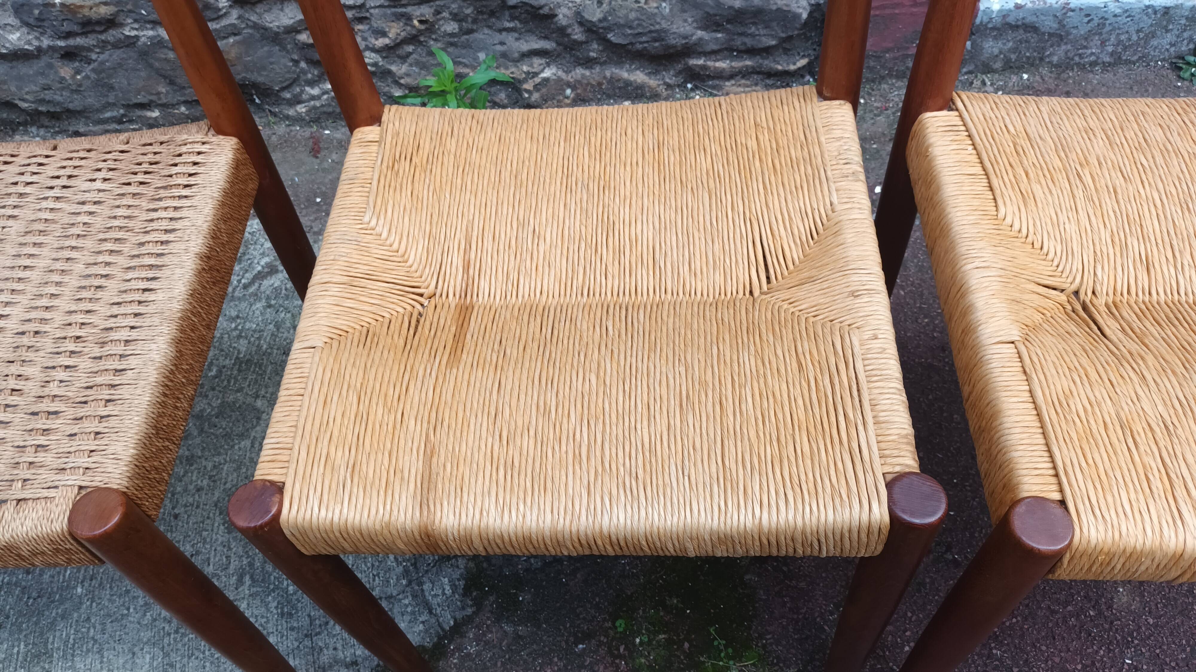 4 Danish chairs by Poul Volther for Frem Rolje, 1960s.