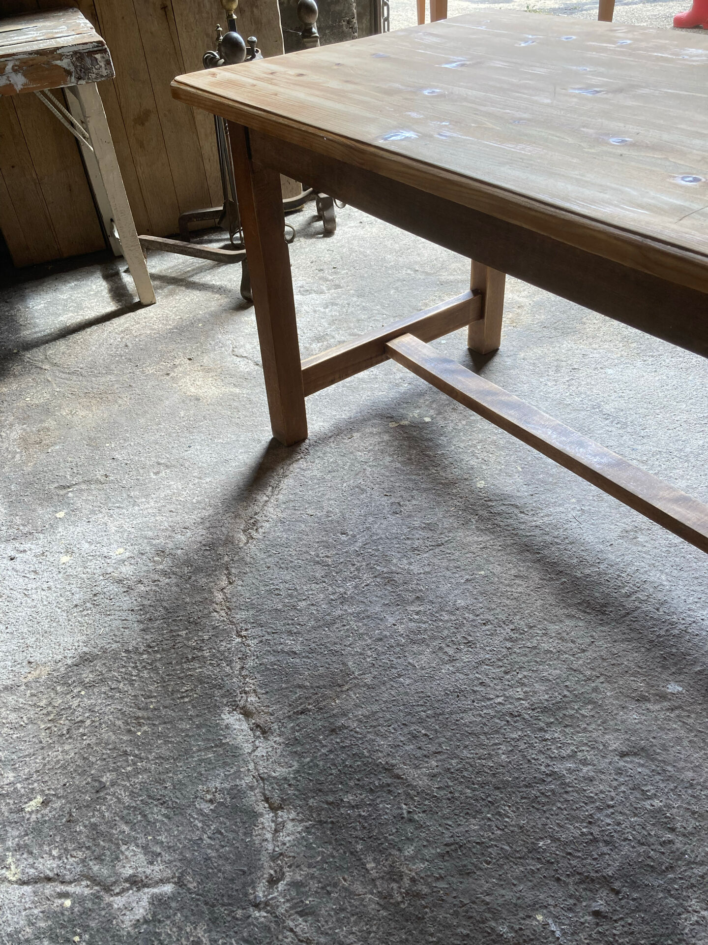 Table de ferme plateau brut 4-6 repas