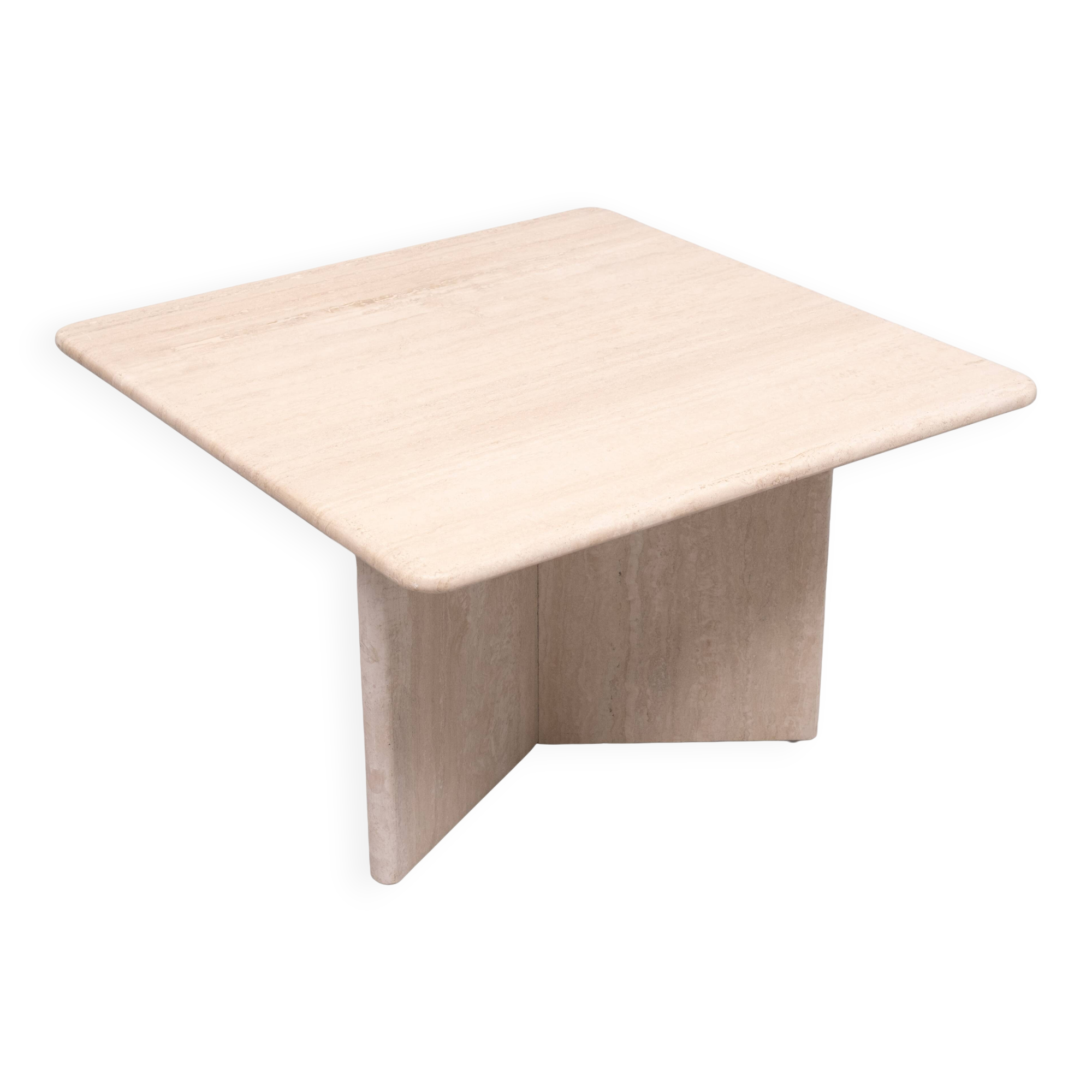 small Travertine Coffee table Italy 1970s