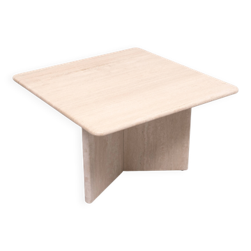 petit table basse en travertin Italie années 1970