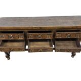 Armoire / console / commode brutaliste vintage en bois