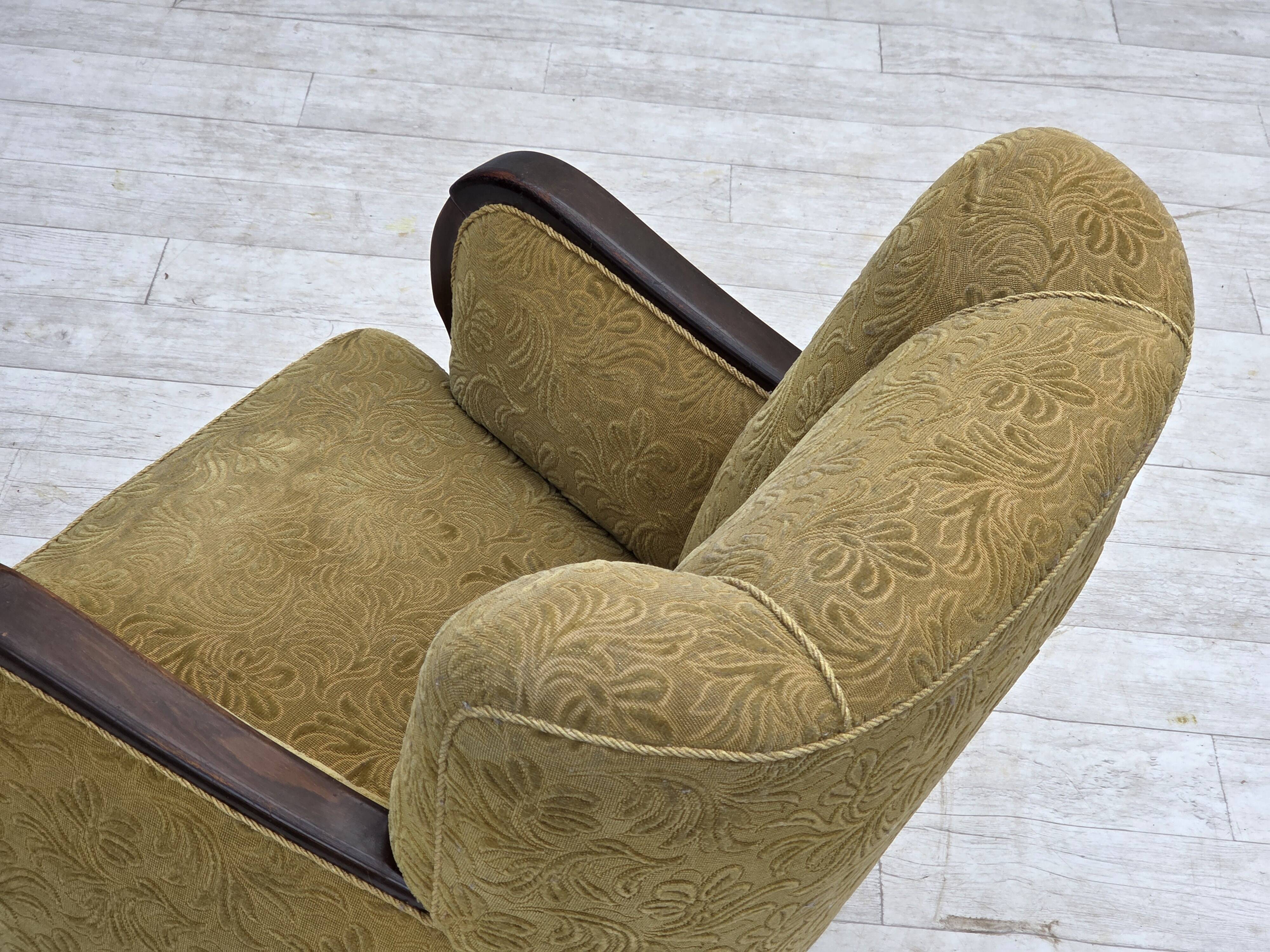 1960s, Danish design, armchair, original condition, furniture fabric.