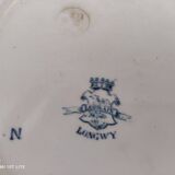 Round dish 2 in old earthenware from Longwy Lorrain model