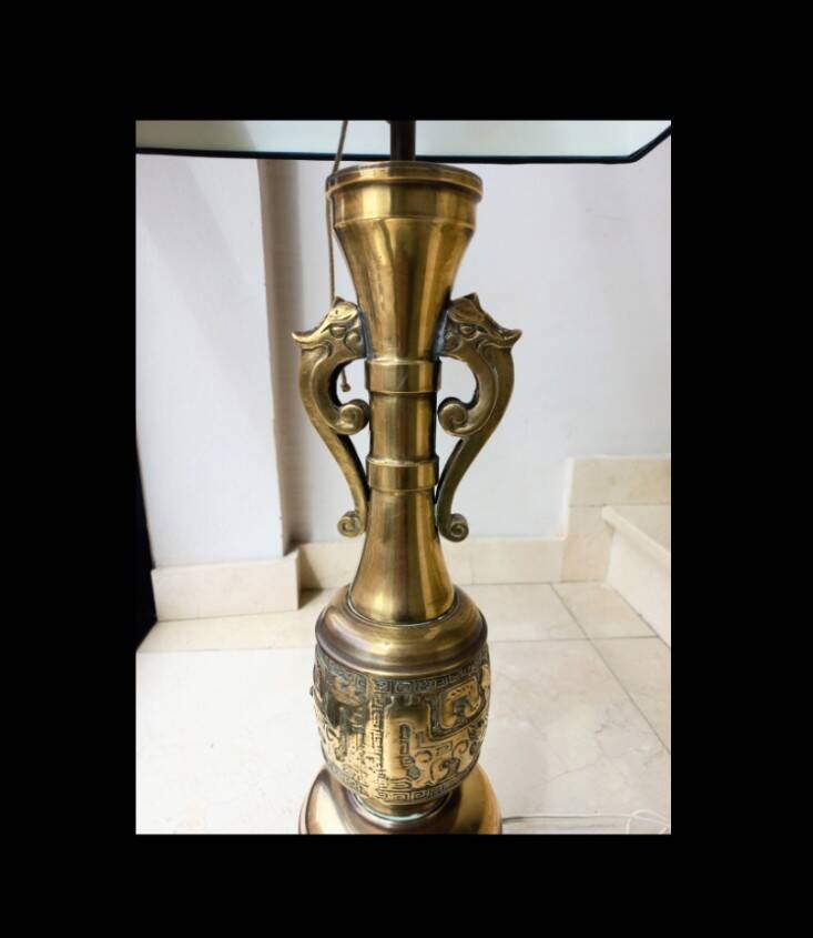 James Mont brass table lamp