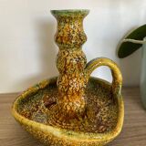 Enamel hand candle holder