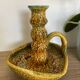 Enamel hand candle holder