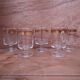 5 verres à eau à pied transparent liseré doré Luminarc