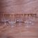5 transparent stemmed water glasses with gold rim Luminarc