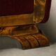 Pair Danish cabinetmaker Art Deco Armchairs in burgundy wool fabric