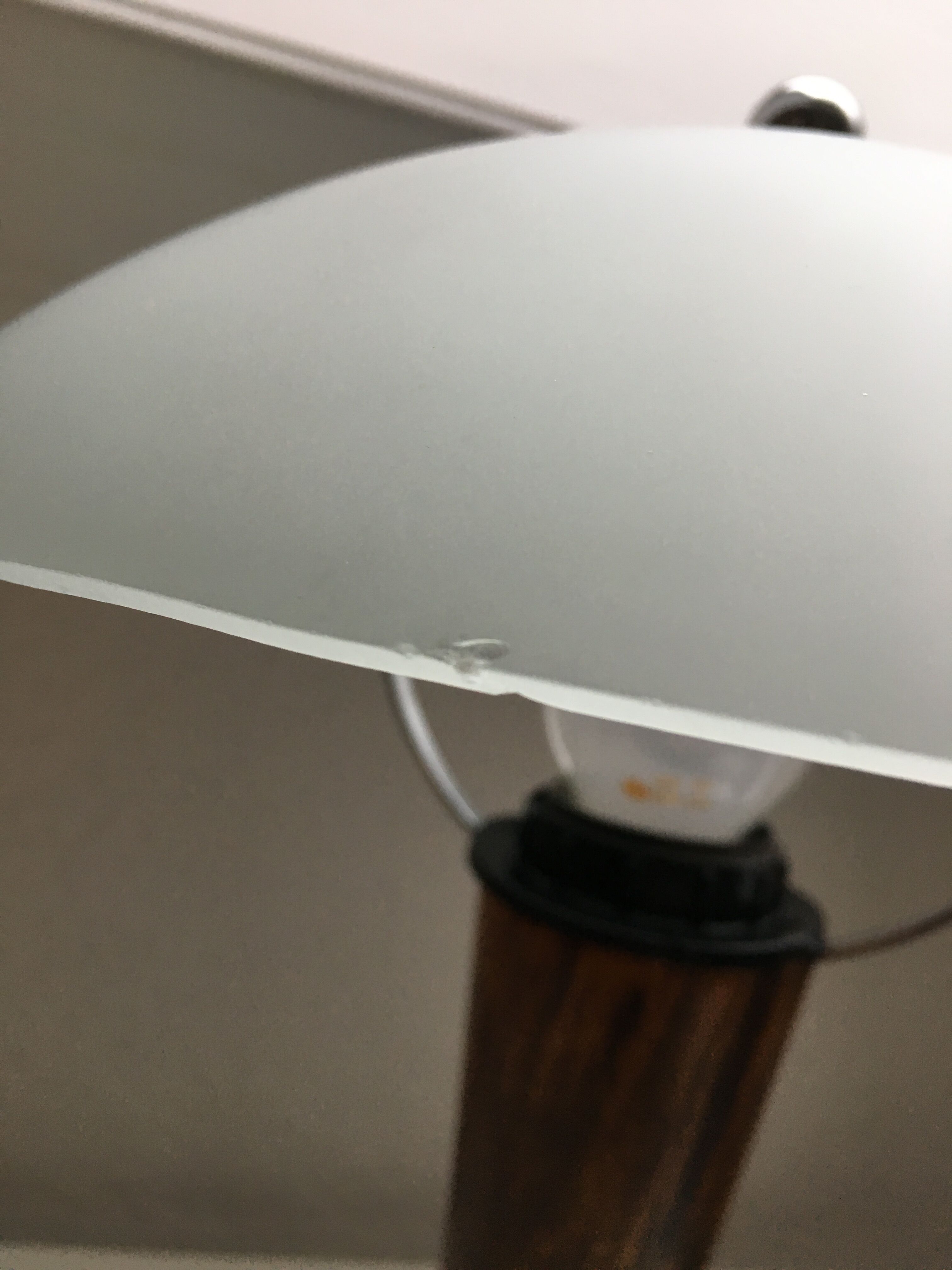 Frosted glass mushroom lamp