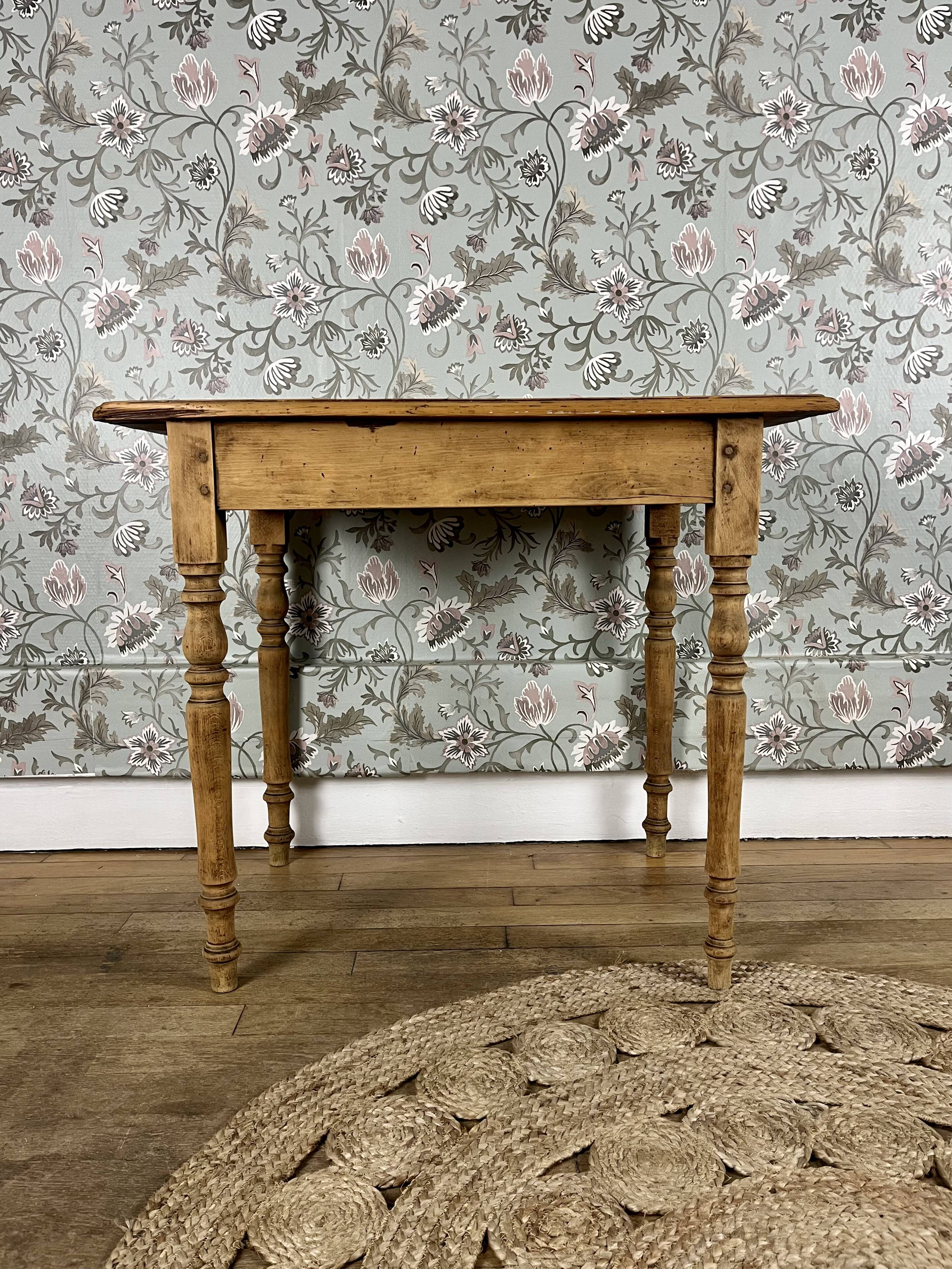 Desk or side table with turned legs
