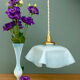 Vintage blue opaline pendant light