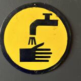 Wash your hands sign vintage european industrial enamel signs decoration