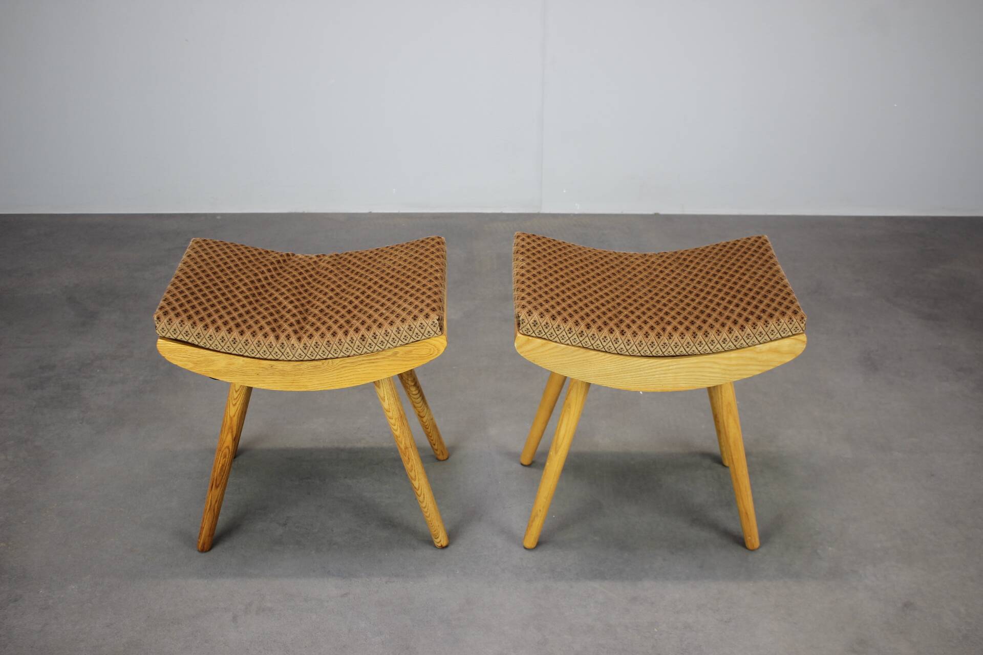 Paire de tabourets vintage Jitona, Tchécoslovaquie, 1979