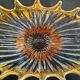 Crystal and gold centrepiece Royal Crystal of Bayel 1950