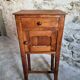 French antique walnut bedside table – 1 drawer and cupboard – 32×42×89 cm