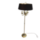 Floor lamp in brushed steel and brass. In the style of Maison Charles