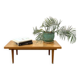 Coffee table with oak checkerboard top, 1960s