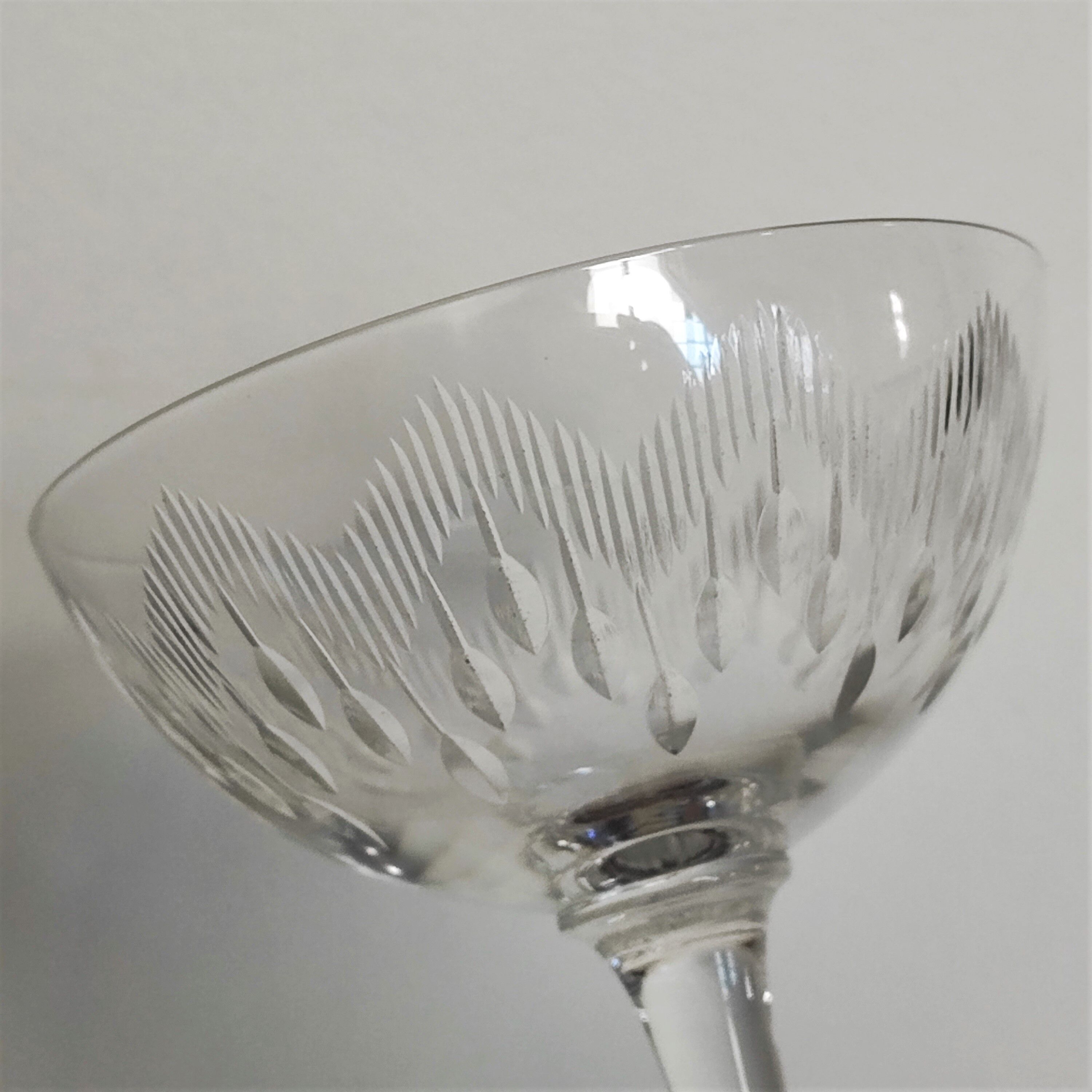 Crystal champagne glasses