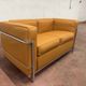 Original Cassina 2-seater Le Corbusier LC2 Cognac Camel leather IN NEW CONDITION!!