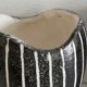 Series of 3 black and white ceramic pots 1950