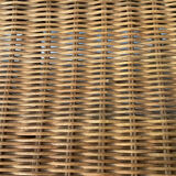 Ottoman vintage in rattan and woven wicker