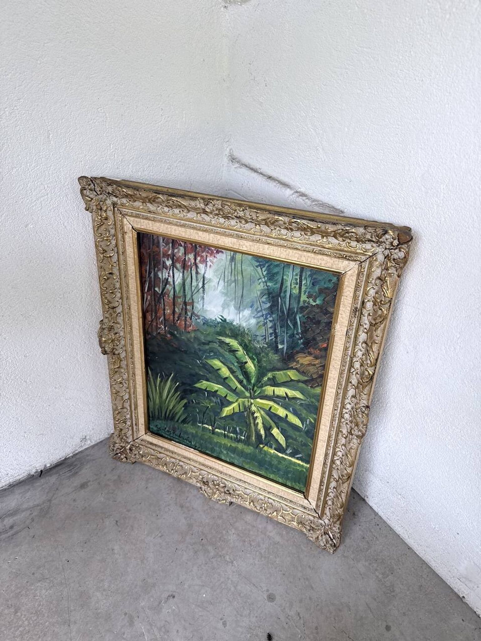 Framed oil painting "forest"