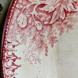 Five plates of earthenware from Pexonne 19th service "flowers"