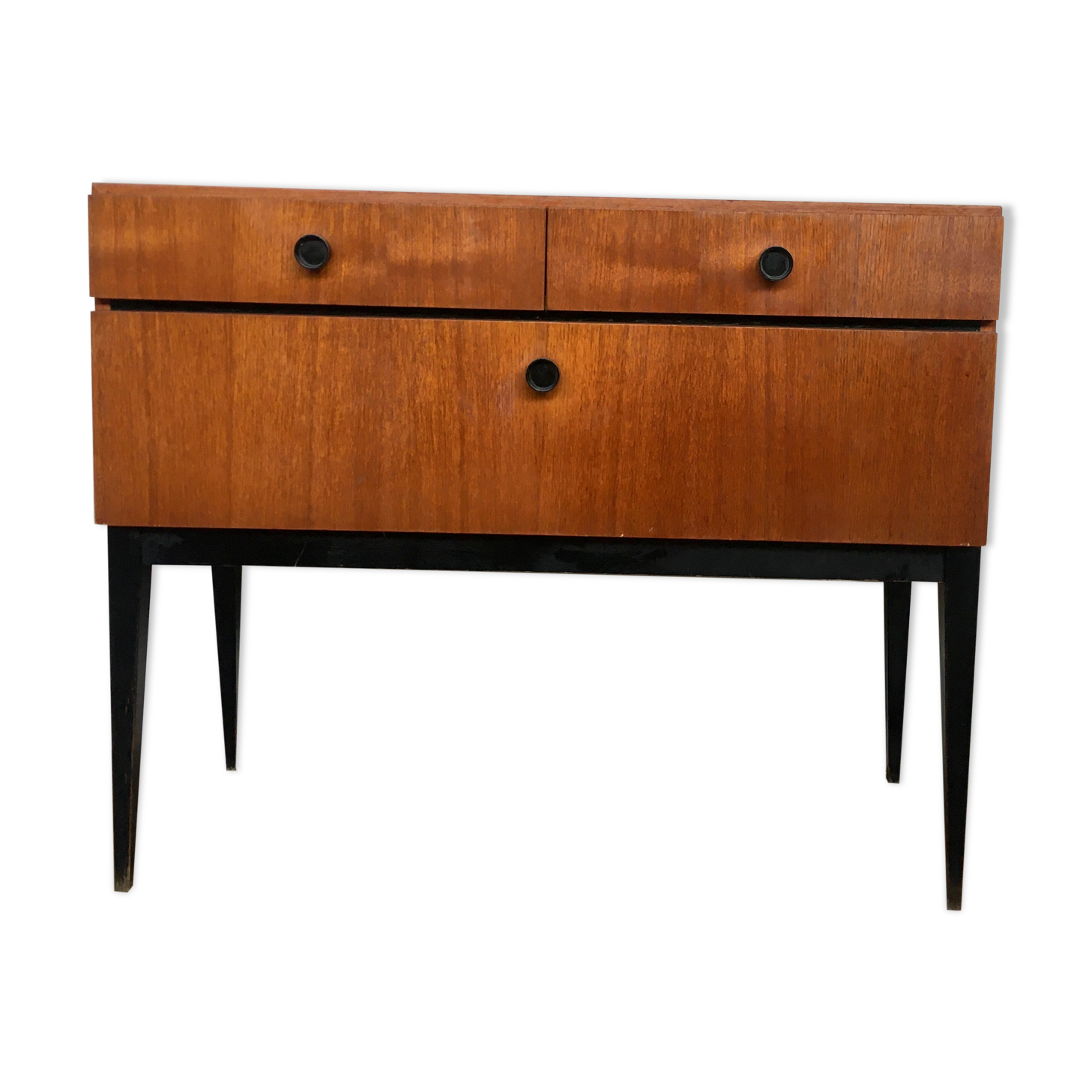 Enfilade kama / meuble tv / hifi commode vintage - teck - 50/60 - legrand design