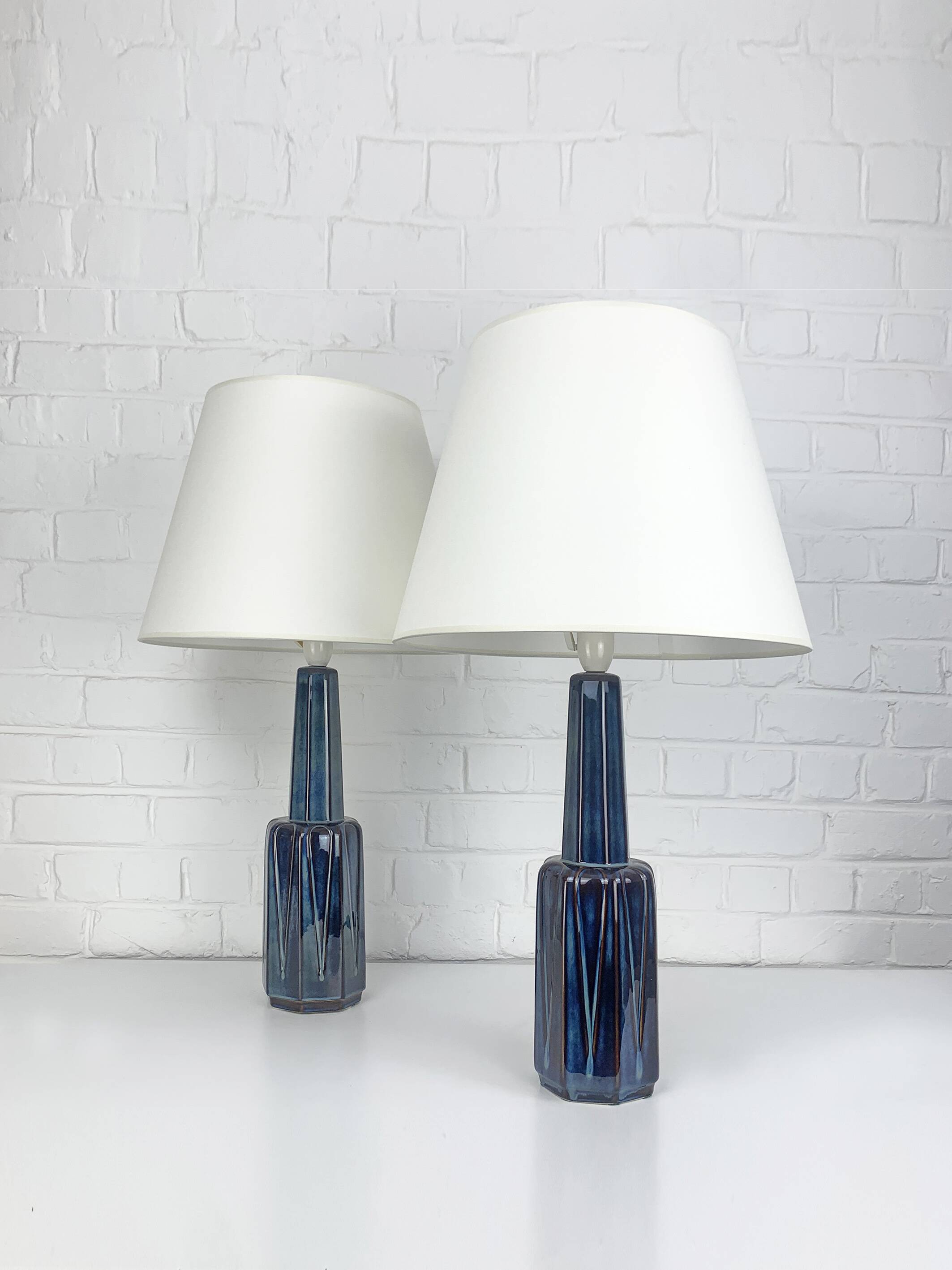 Pair of Einar Johansen ceramic table lamps, Soholm, Denmark, 1960s
