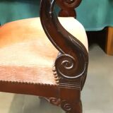 Louis Philippe armchair in solid mahogany