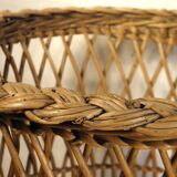Large wicker wastepaper basket
