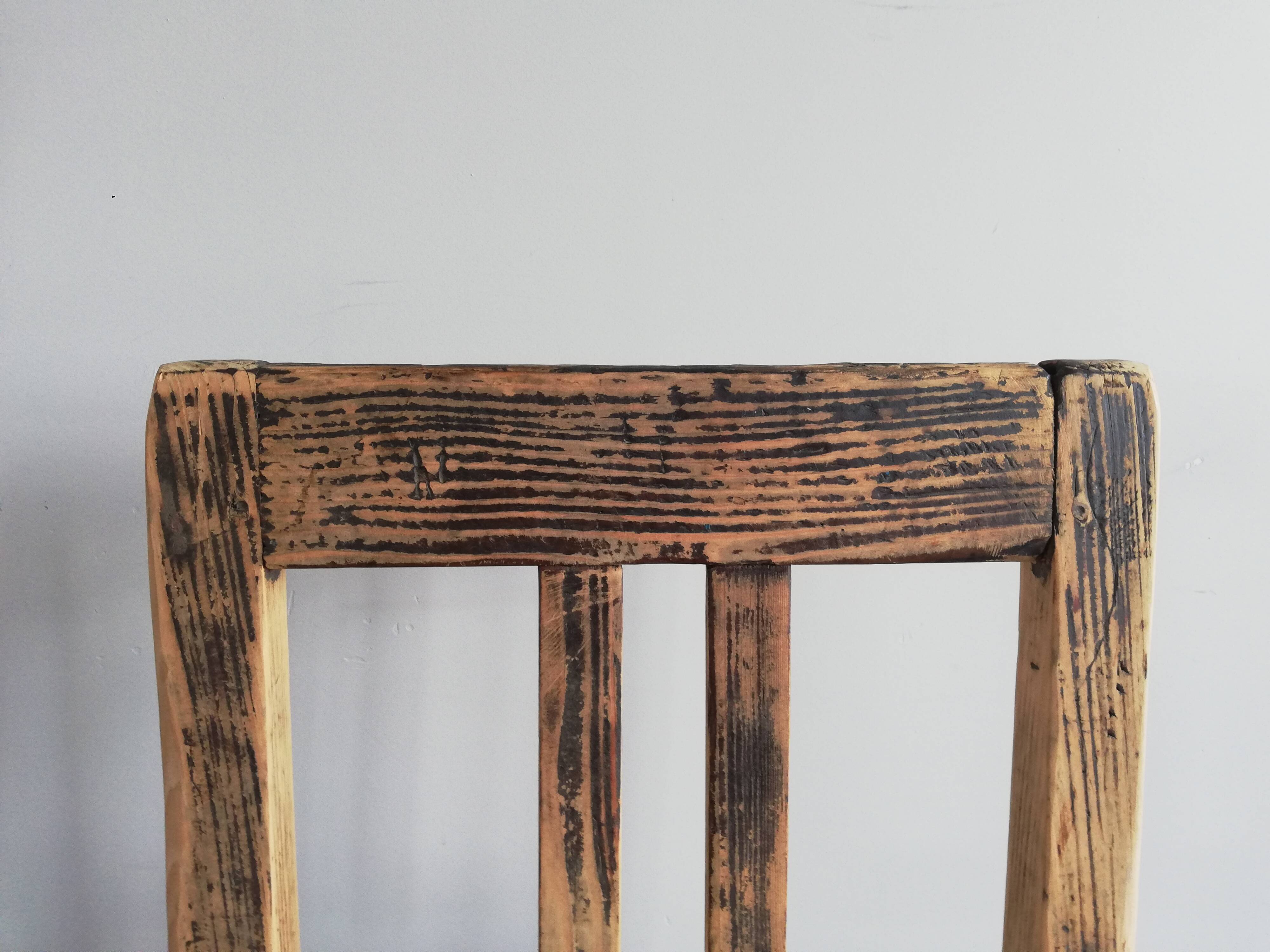 Chaise vintage en bois, années 50