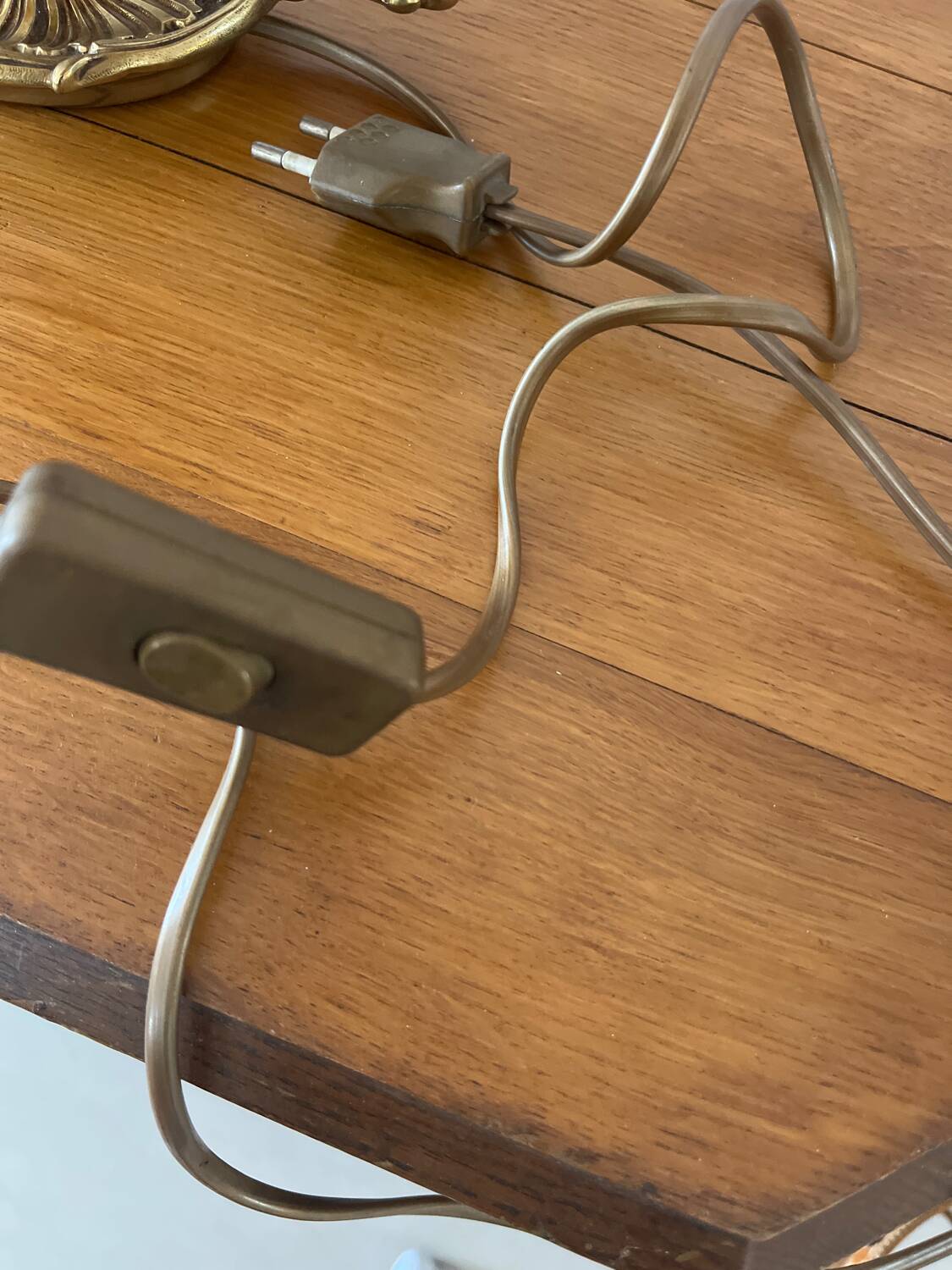 Vintage Brass Candle Bedside Lamp